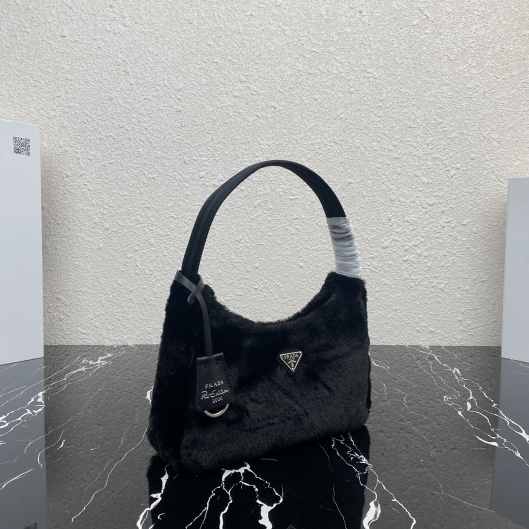 Prada Re-Edition 2000 Mini Bag Black/White/Pink For Women 8.6 in / 22 cm 1NE515_2DUE_F0002