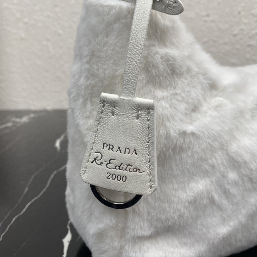Prada Re-Edition 2000 Mini Bag Black/White/Pink For Women 8.6 in / 22 cm 1NE515_2DUE_F0002