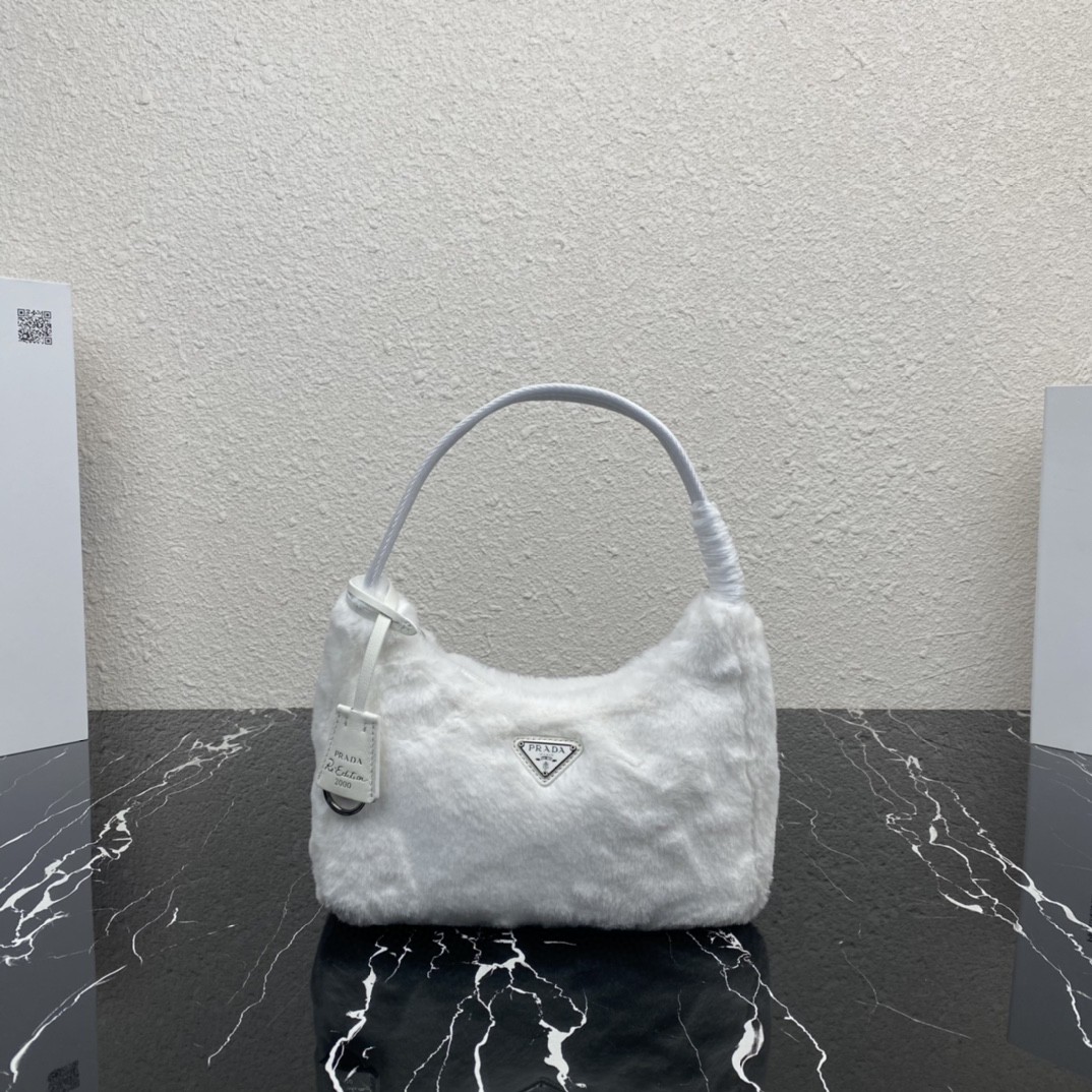 Prada Re-Edition 2000 Mini Bag Black/White/Pink For Women 8.6 in / 22 cm 1NE515_2DUE_F0002