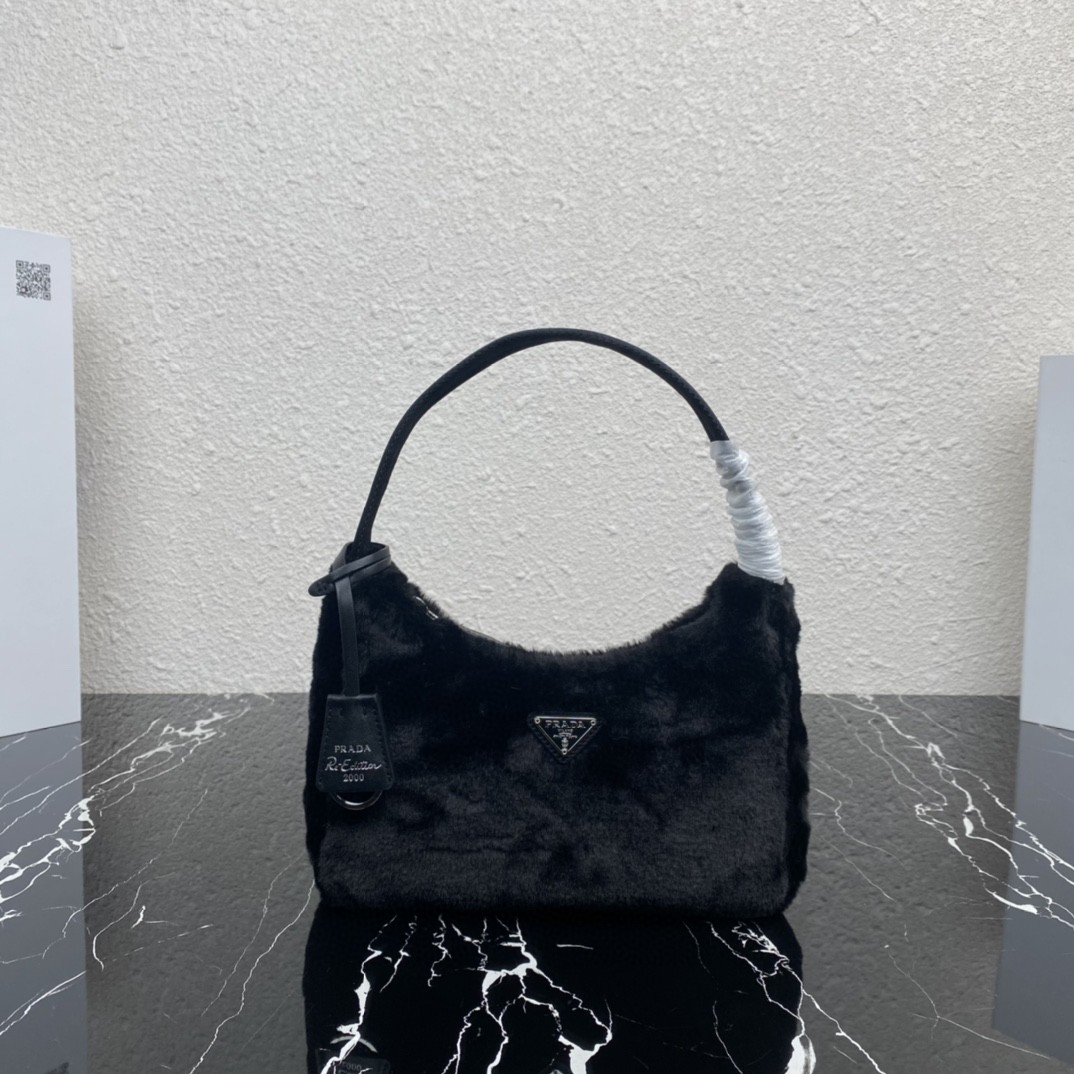 Prada Re-Edition 2000 Mini Bag Black/White/Pink For Women 8.6 in / 22 cm 1NE515_2DUE_F0002