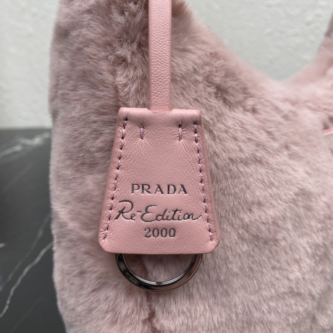 Prada Re-Edition 2000 Mini Bag Black/White/Pink For Women 8.6 in / 22 cm 1NE515_2DUE_F0002