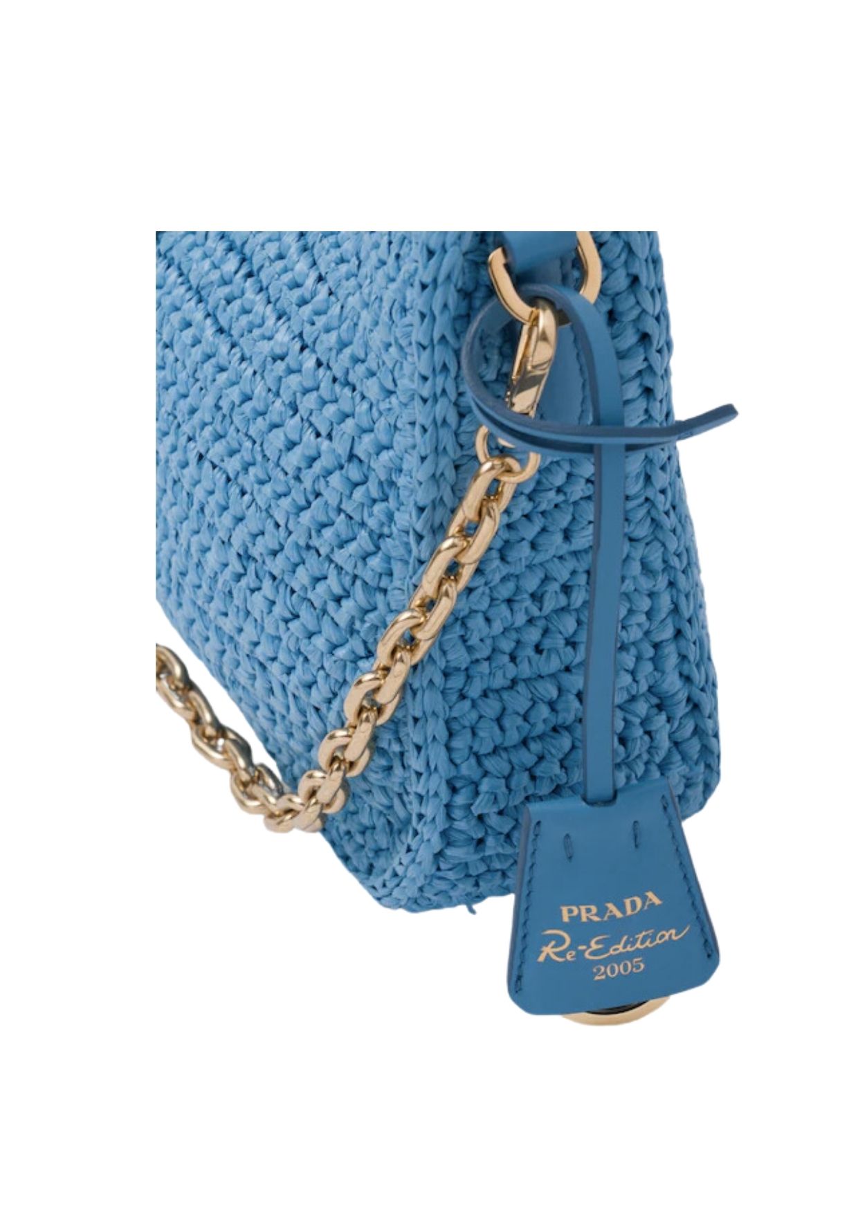 Prada Re-Edition 2005 Raffia Bag Blue For Women 1BH204_2A2T_F0076_V_V9L