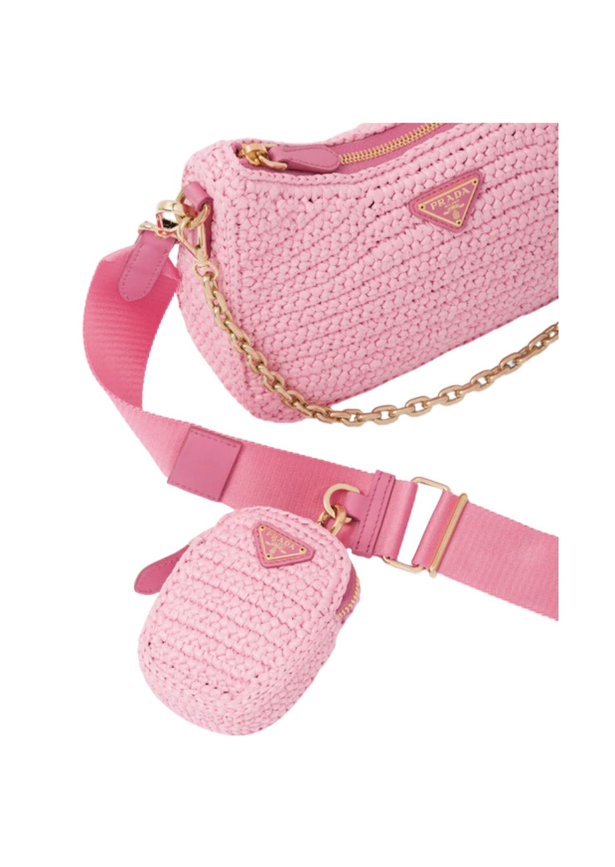 Prada Re-Edition 2005 Raffia Bag Pink For Women 1BH204_2A2T_F0442_V_V9L