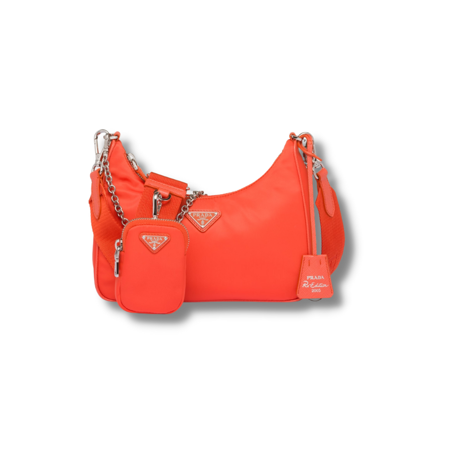 Prada Re-Edition 2005 Re-Nylon Bag Orange For Women