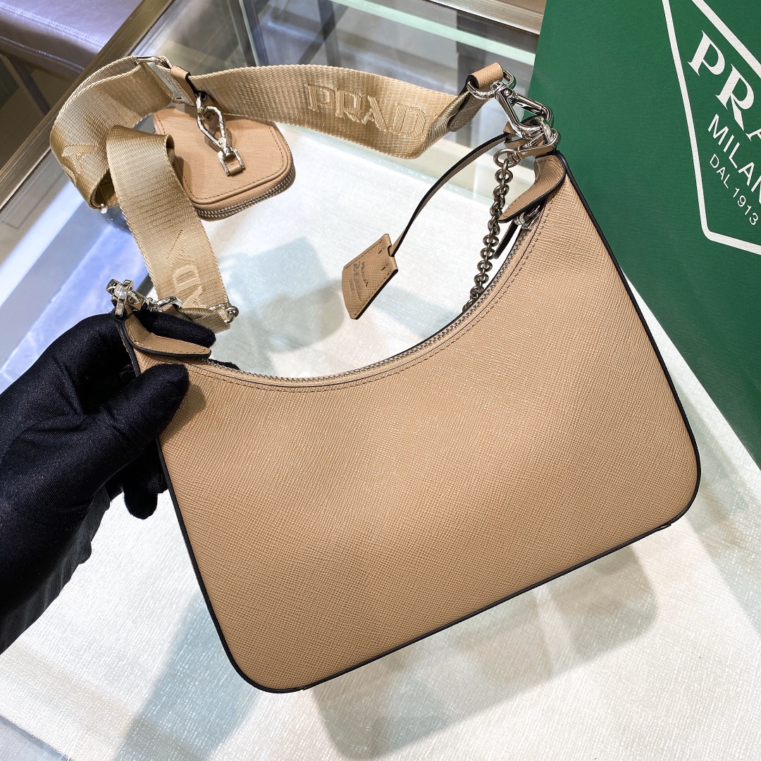 Prada Re-Edition 2005 Re-Nylon Mini Bag Beige For Women, Women’s Bags 8.6in/22cm 1NE204_R064_F0F24