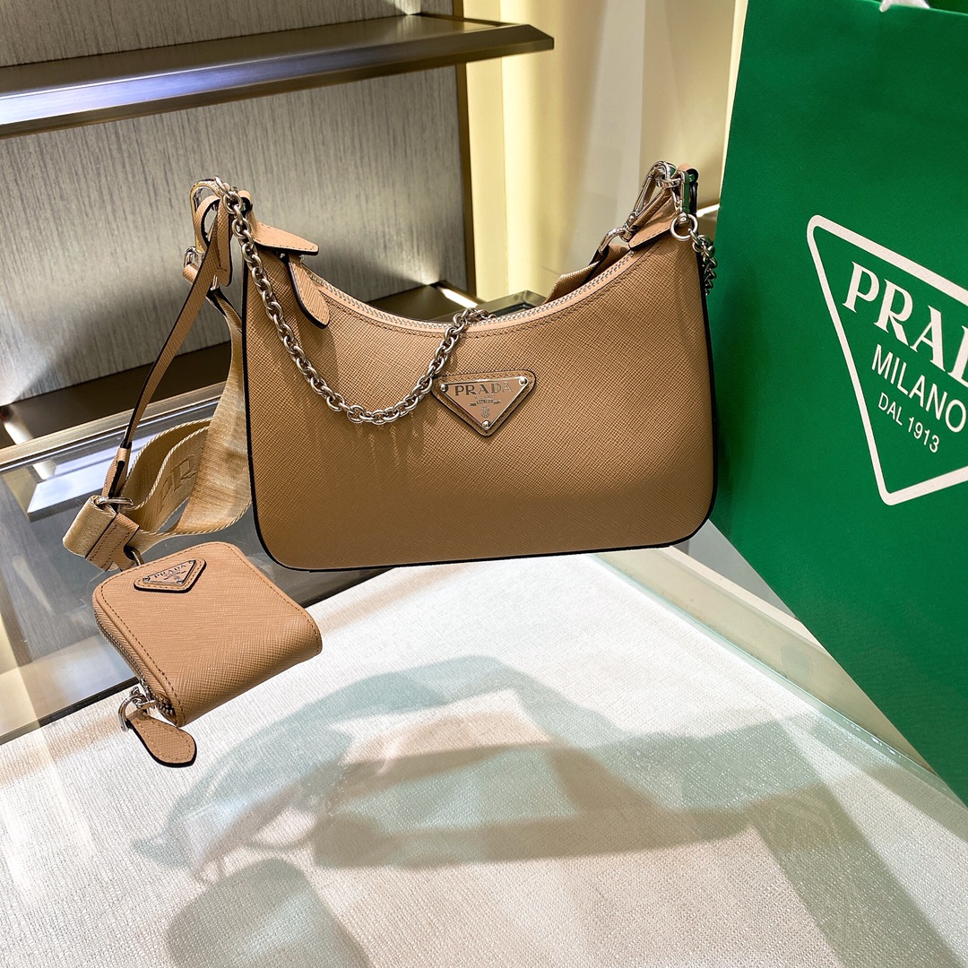 Prada Re-Edition 2005 Re-Nylon Mini Bag Beige For Women, Women’s Bags 8.6in/22cm 1NE204_R064_F0F24