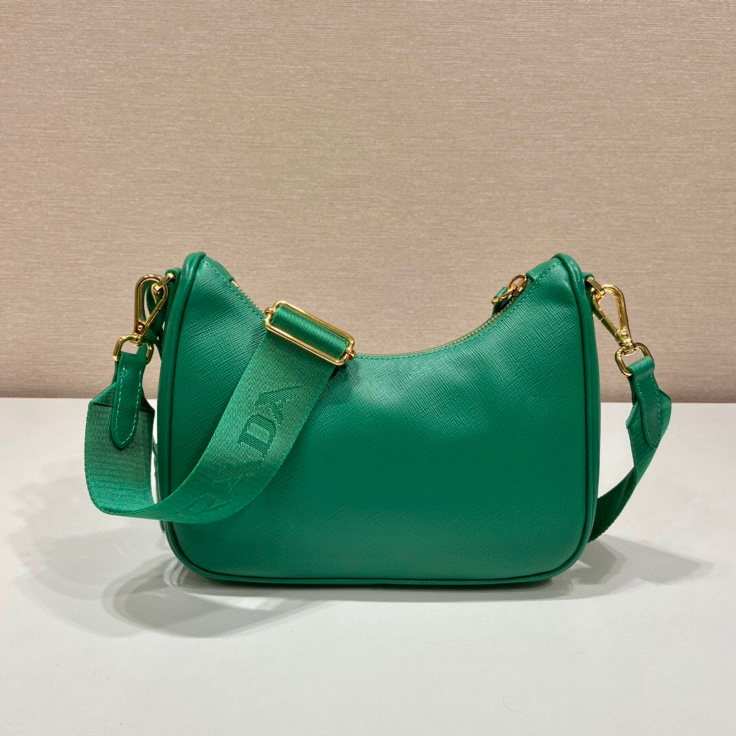 Prada Re-Edition 2005 Saffiano Bag In Green For Women 8.6 in/ 22 cm 1BH204_NZV_F0PCL_V_V2M