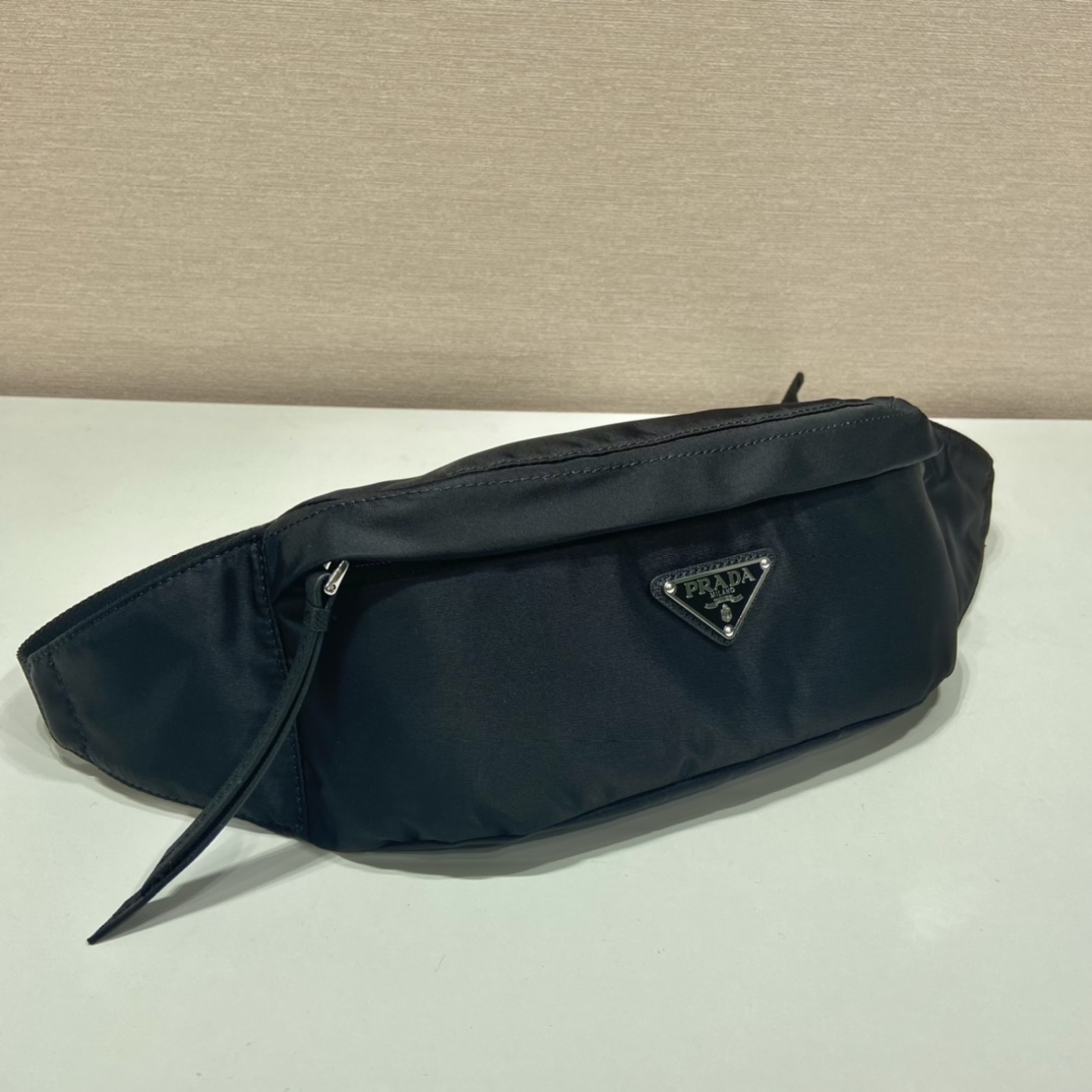 Prada Re-Nylon And Saffiano Belt Bag Black For Women, Women’s Bags 10.2in/26cm 2VL034_2DMG_F0002_V_OOO