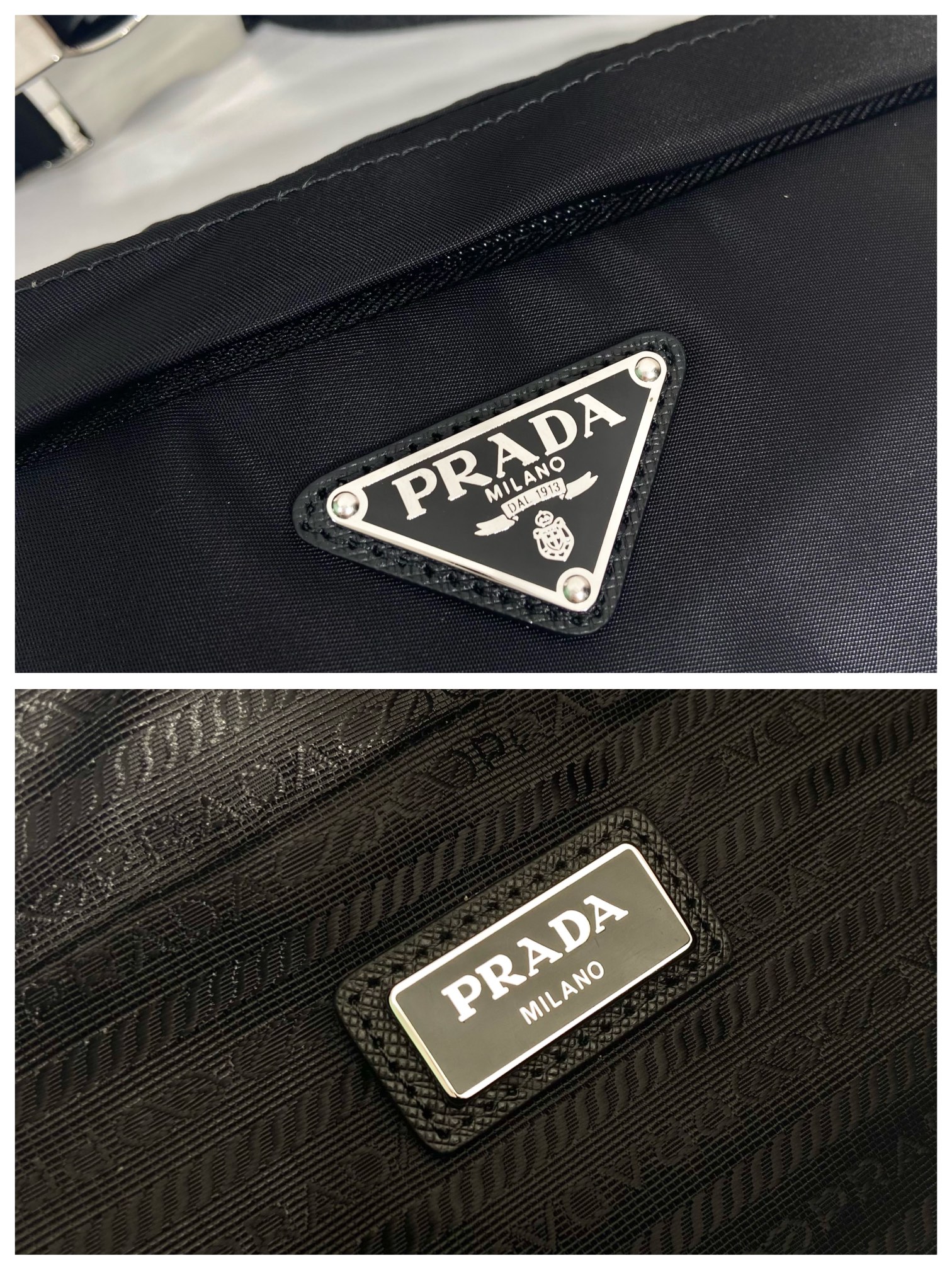 Prada Re-Nylon And Saffiano Belt Bag Black For Women, Women’s Bags 10.2in/26cm 2VL034_2DMG_F0002_V_OOO