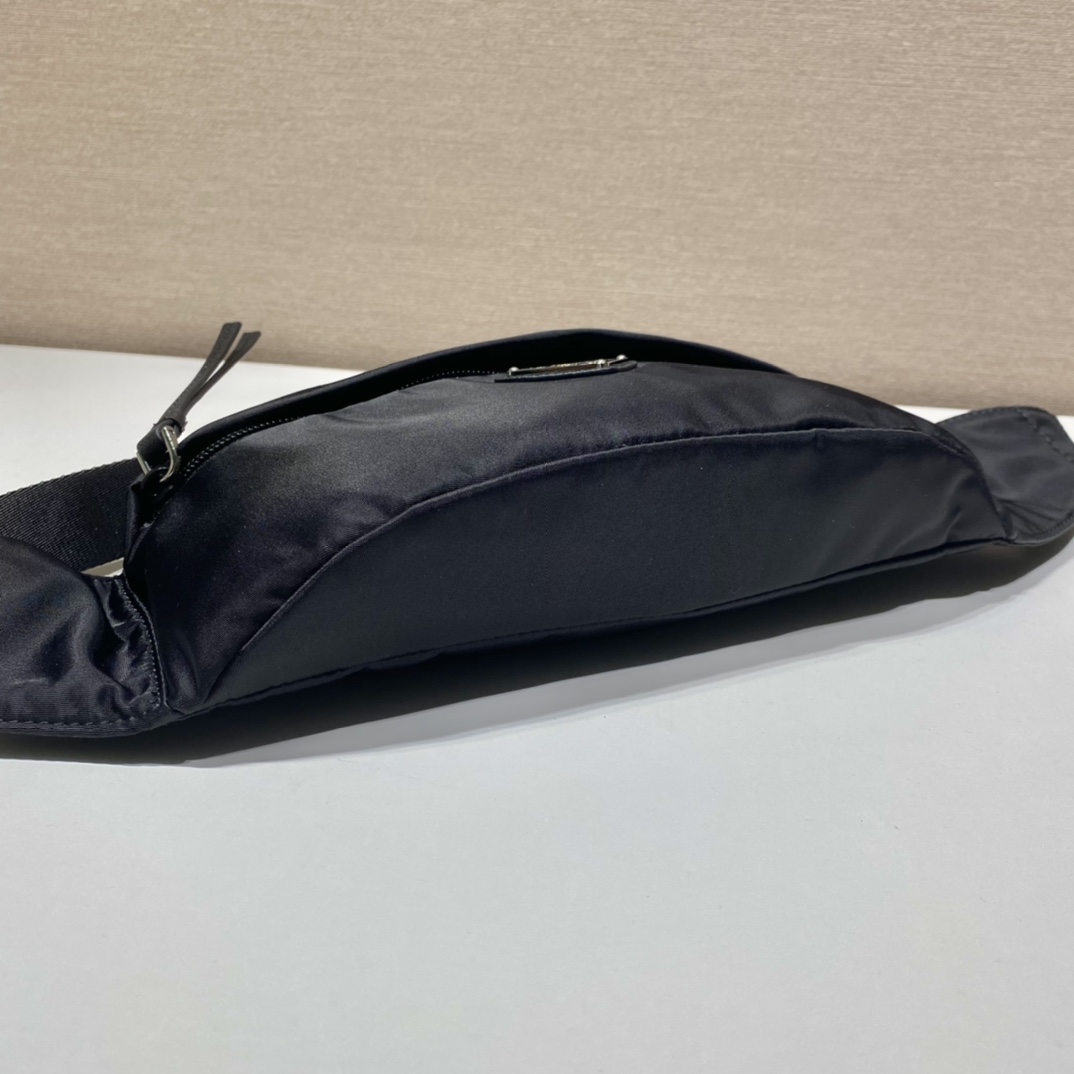 Prada Re-Nylon And Saffiano Belt Bag Black For Women, Women’s Bags 10.2in/26cm 2VL034_2DMG_F0002_V_OOO