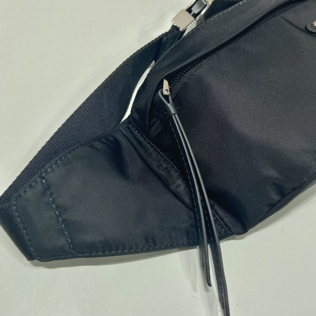Prada Re-Nylon And Saffiano Belt Bag Black For Women, Women’s Bags 10.2in/26cm 2VL034_2DMG_F0002_V_OOO