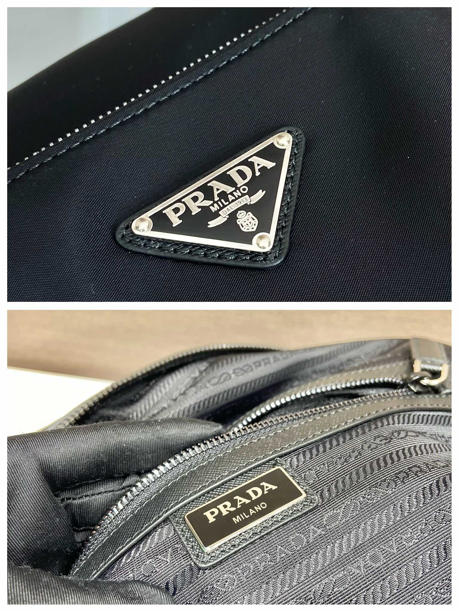 Prada Re-Nylon And Saffiano Duffle Bag Black For Women, Women’s Bags 17.5in/45cm 2VC796_2DMH_F0002_V_OOO