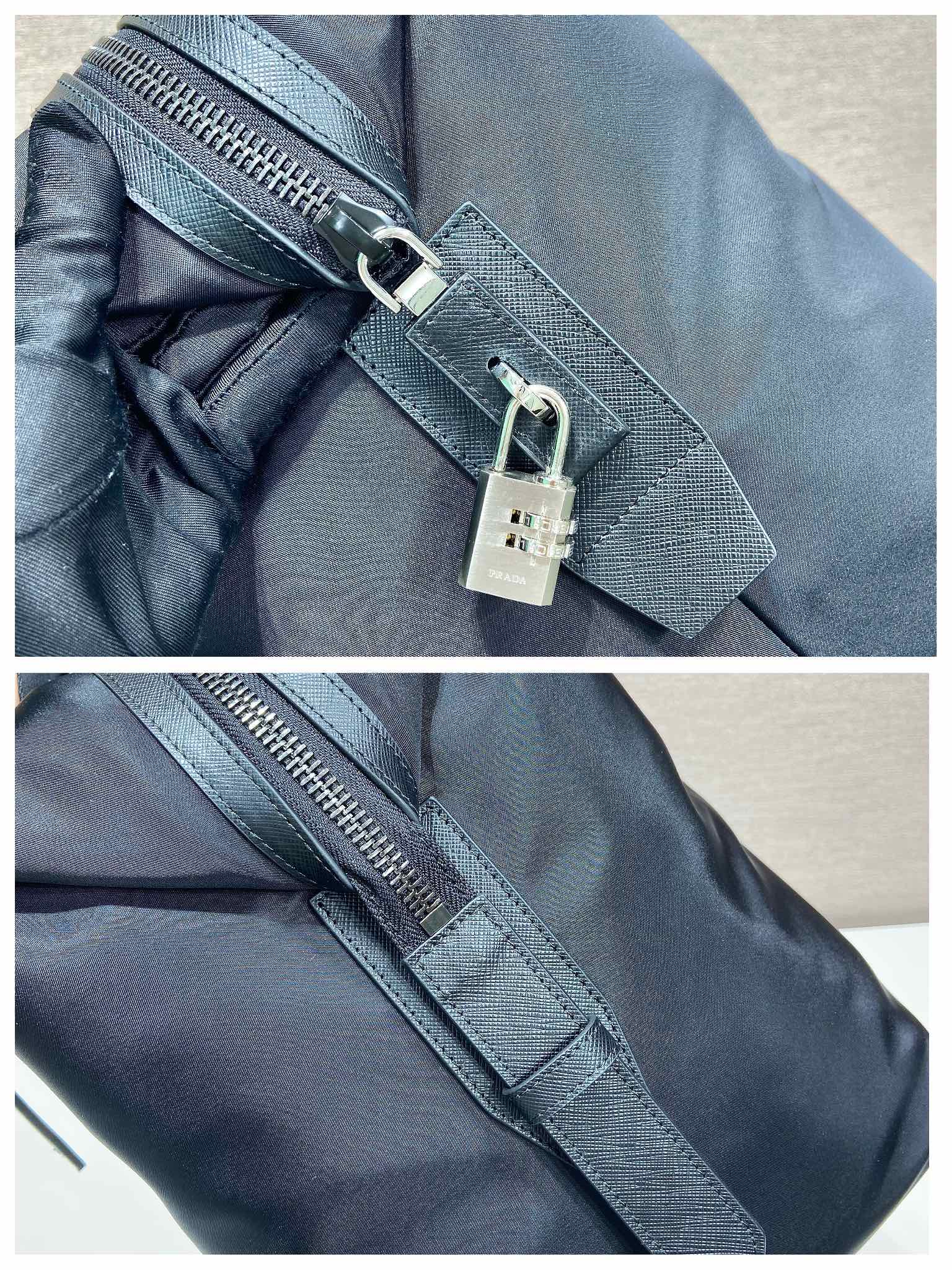 Prada Re-Nylon And Saffiano Duffle Bag Black For Women, Women’s Bags 17.5in/45cm 2VC796_2DMH_F0002_V_OOO