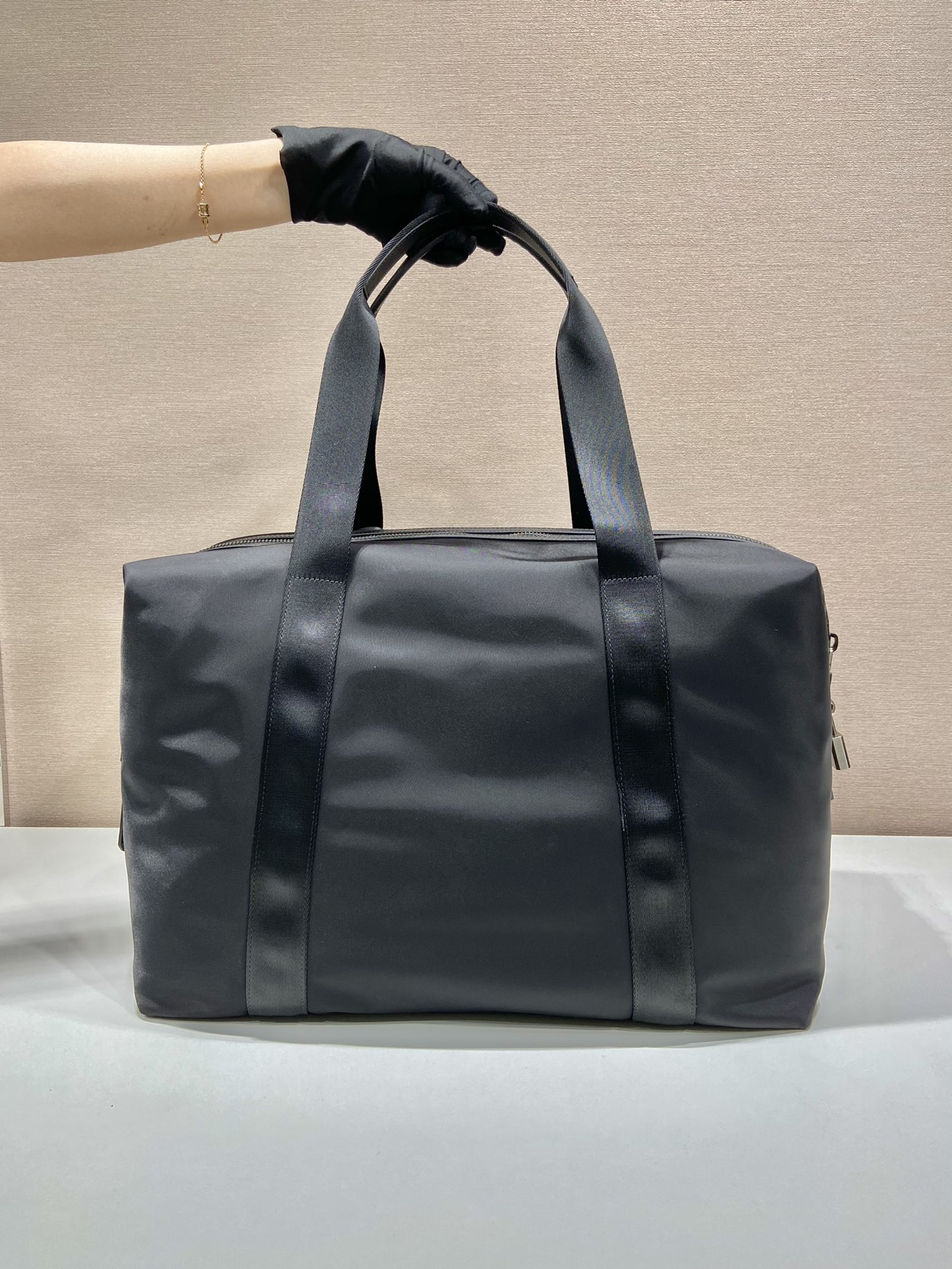 Prada Re-Nylon And Saffiano Duffle Bag Black For Women, Women’s Bags 17.5in/45cm 2VC796_2DMH_F0002_V_OOO