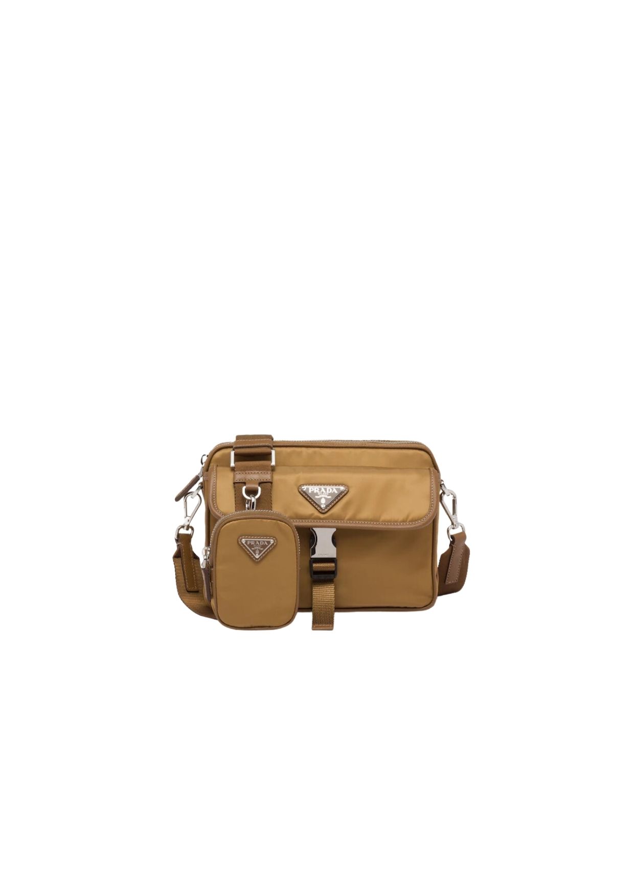 Prada Re-Nylon And Saffiano Shoulder Bag Brown For Women 2VH133_2DMH_F0005_V_XMP