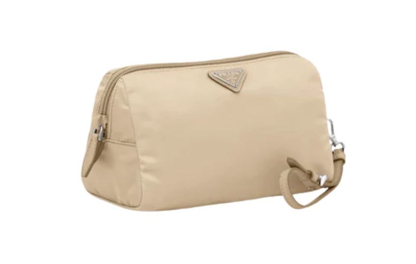 Prada Re-Nylon Necessaire Bag Beige/Black/Green/Yellow For Women 7.8 in/ 20 cm 1NE693_R067_F0F24