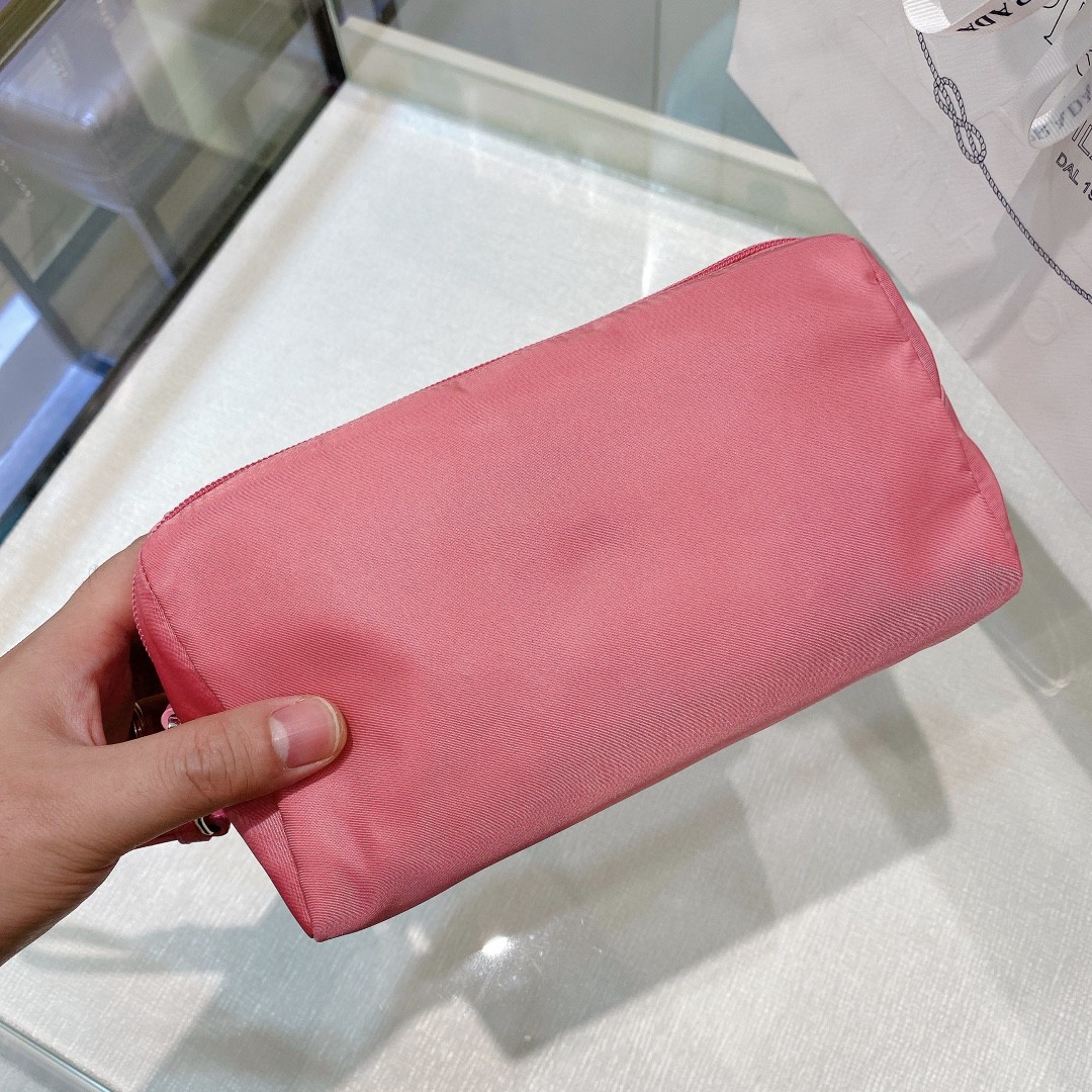 Prada Re-Nylon Necessaire Bag Black/Blue/Pink/Orange For Women 7.8 in/ 20 cm 1NE693_R067_F0002