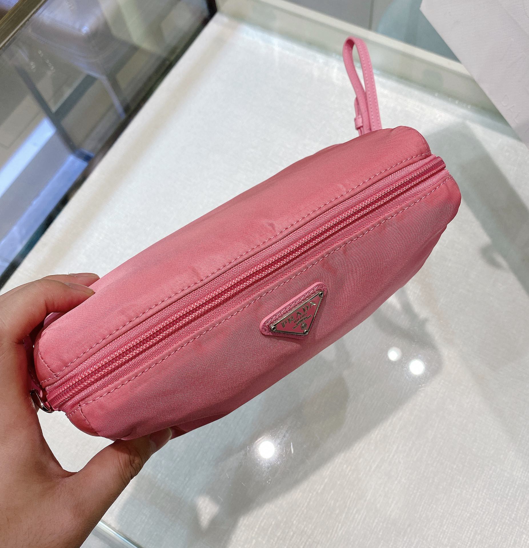 Prada Re-Nylon Necessaire Bag Black/Blue/Pink/Orange For Women 7.8 in/ 20 cm 1NE693_R067_F0002
