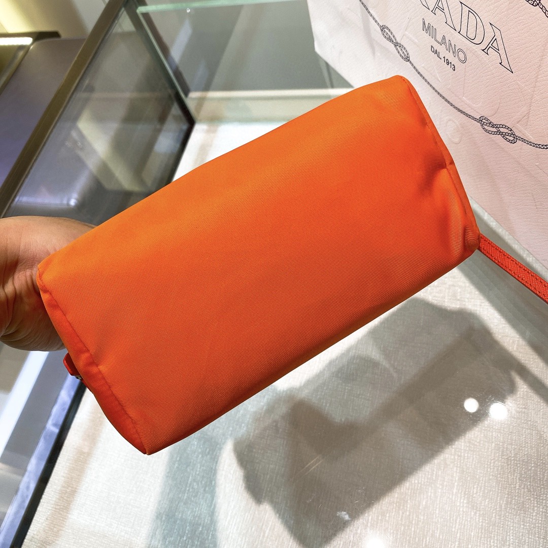 Prada Re-Nylon Necessaire Bag Black/Blue/Pink/Orange For Women 7.8 in/ 20 cm 1NE693_R067_F0002