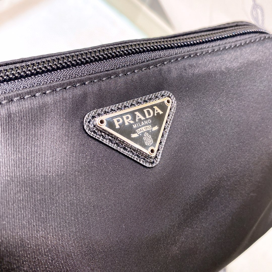 Prada Re-Nylon Necessaire Bag Black/Blue/Pink/Orange For Women 7.8 in/ 20 cm 1NE693_R067_F0002