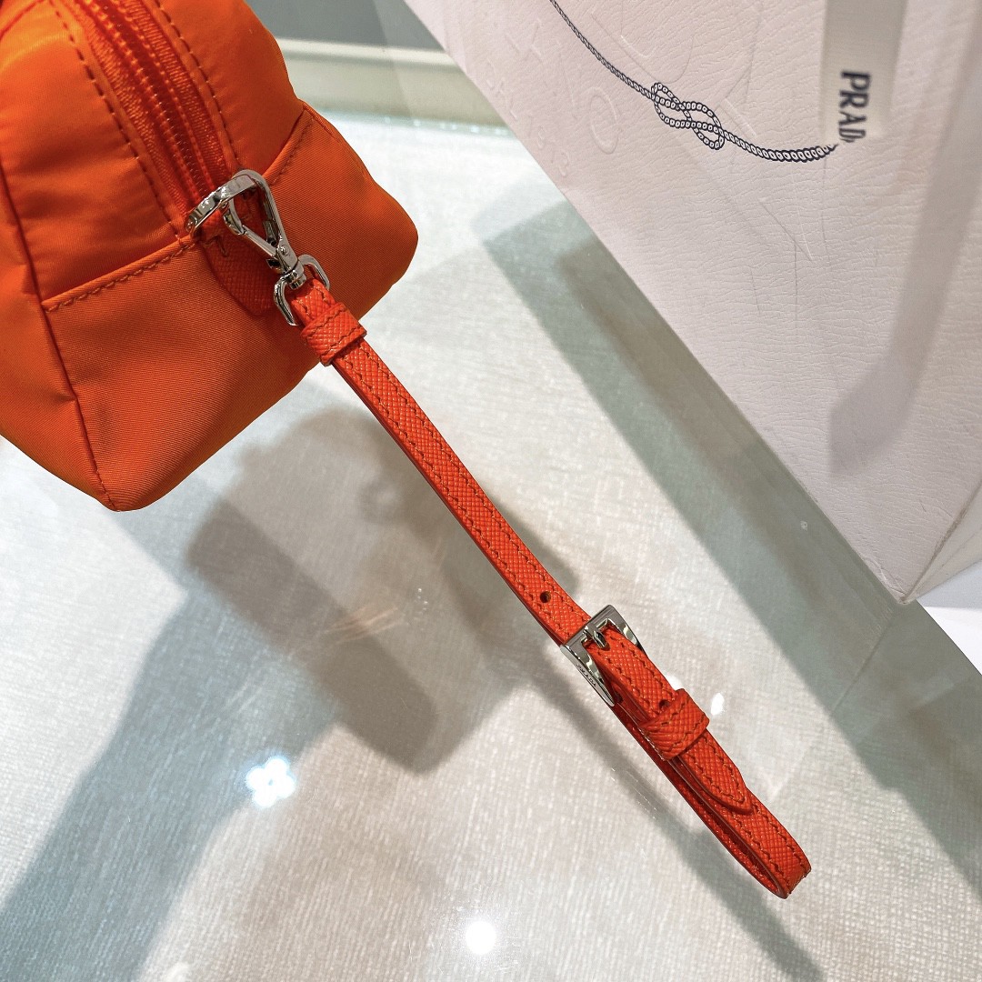 Prada Re-Nylon Necessaire Bag Black/Blue/Pink/Orange For Women 7.8 in/ 20 cm 1NE693_R067_F0002