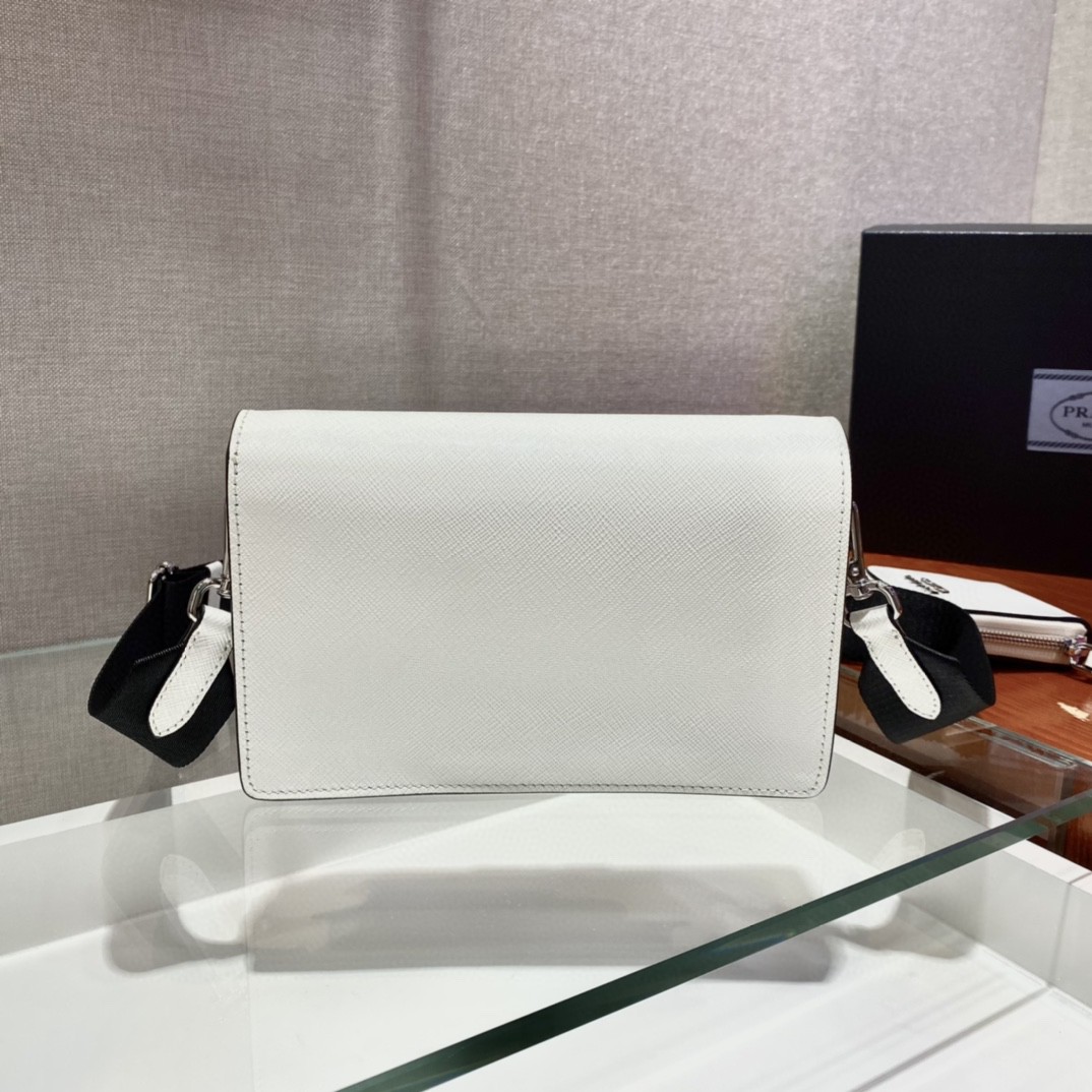 Prada Saffiano Mini Envelope Bag White For Women, Women’s Bags 7.9in/20cm 1BP020_2EVU_F0009_V_N2O