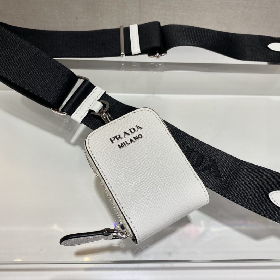 Prada Saffiano Mini Envelope Bag White For Women, Women’s Bags 7.9in/20cm 1BP020_2EVU_F0009_V_N2O