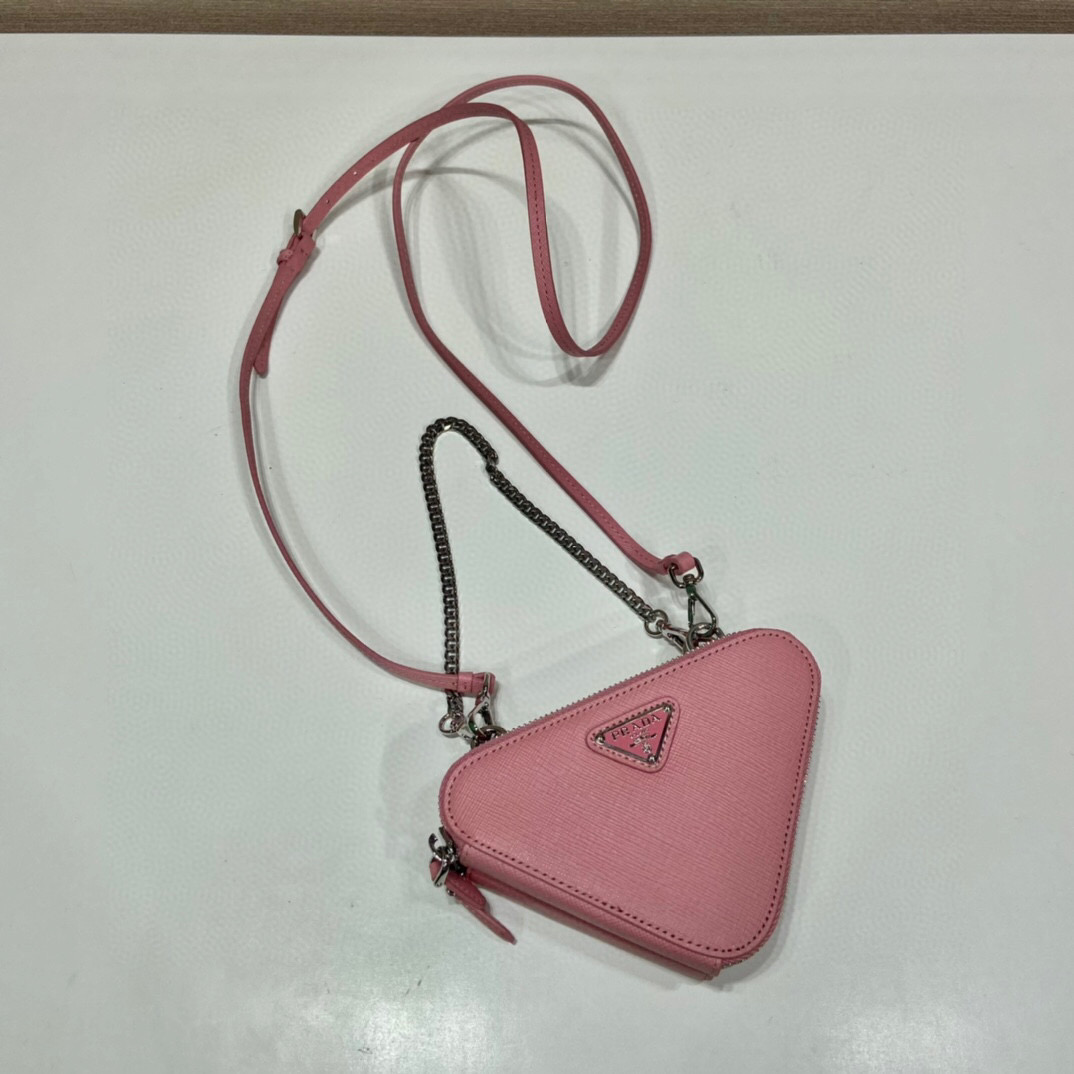 Prada Saffiano Mini Pouch In Pink For Women 5.9in/ 15cm 1NR015_053_F0442