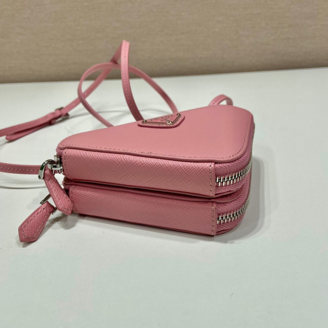Prada Saffiano Mini Pouch In Pink For Women 5.9in/ 15cm 1NR015_053_F0442