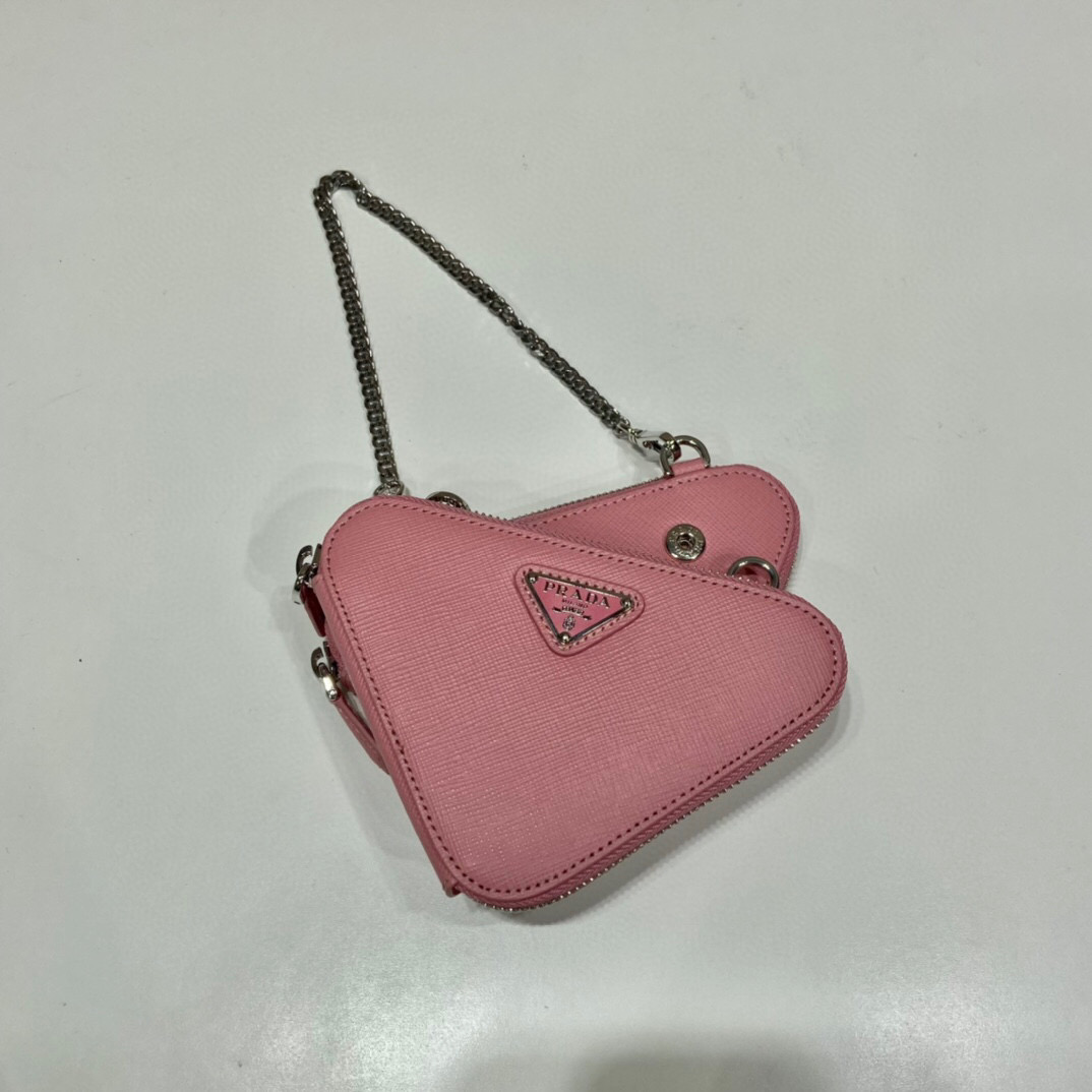 Prada Saffiano Mini Pouch In Pink For Women 5.9in/ 15cm 1NR015_053_F0442