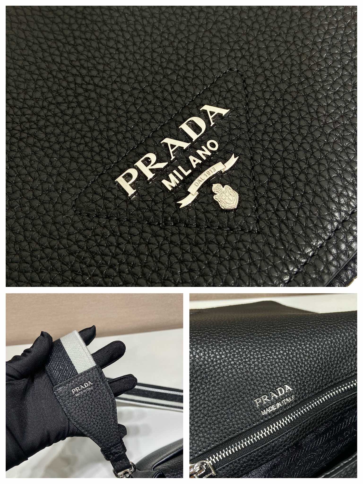 Prada Shoulder Bag Black For Women, Women’s Bags 9in/23cm 1BD314_2DKV_F0002_V_3OO