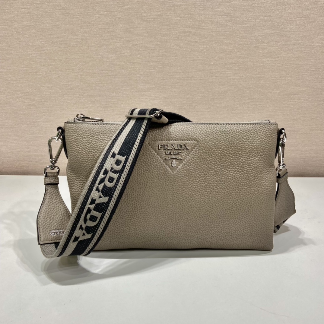 Prada Shoulder Bag Grey For Women, Women’s Bags 11.8in/30cm 1BH050_2DKV_F0572_V_3OM