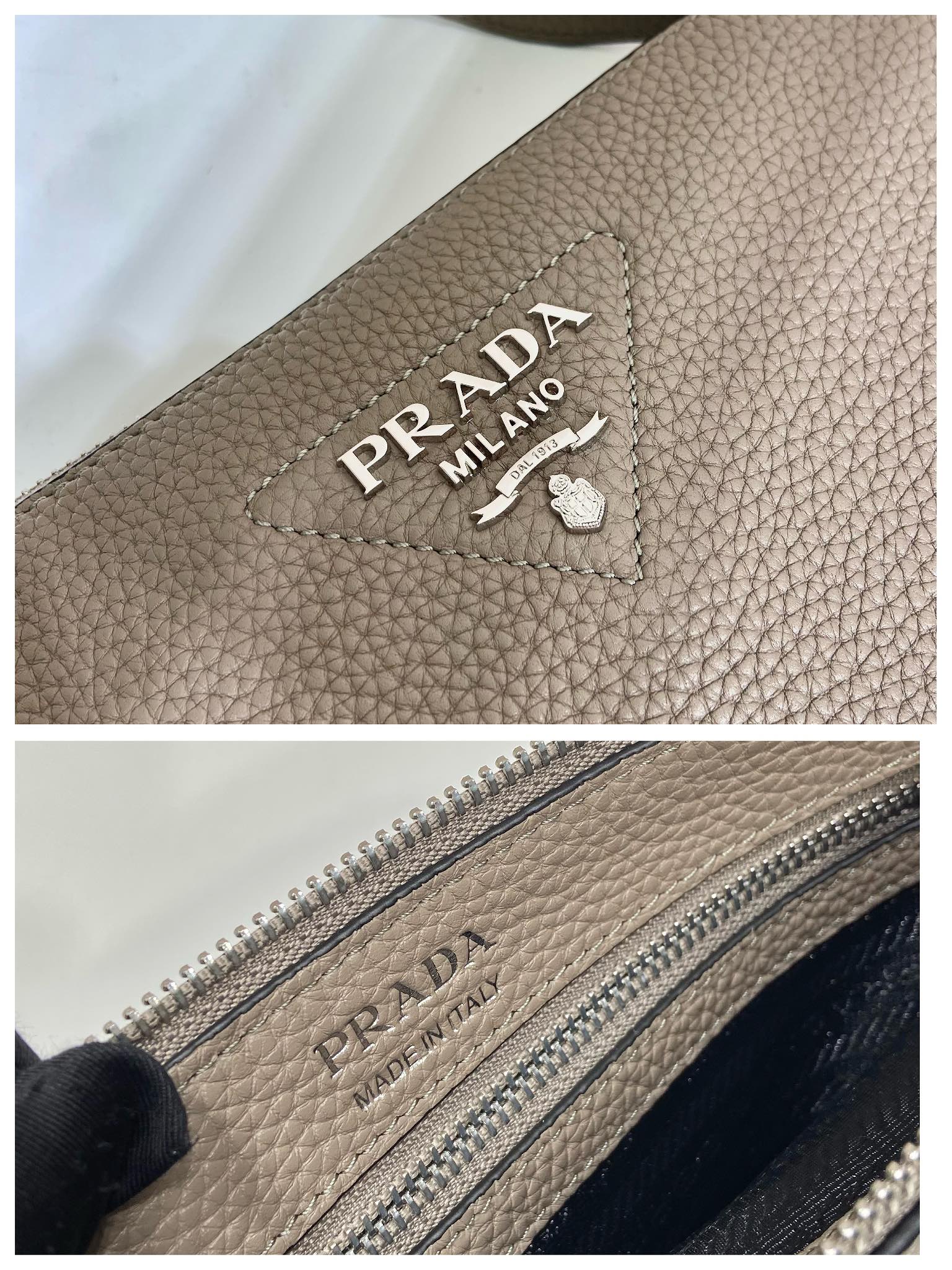 Prada Shoulder Bag Grey For Women, Women’s Bags 11.8in/30cm 1BH050_2DKV_F0572_V_3OM