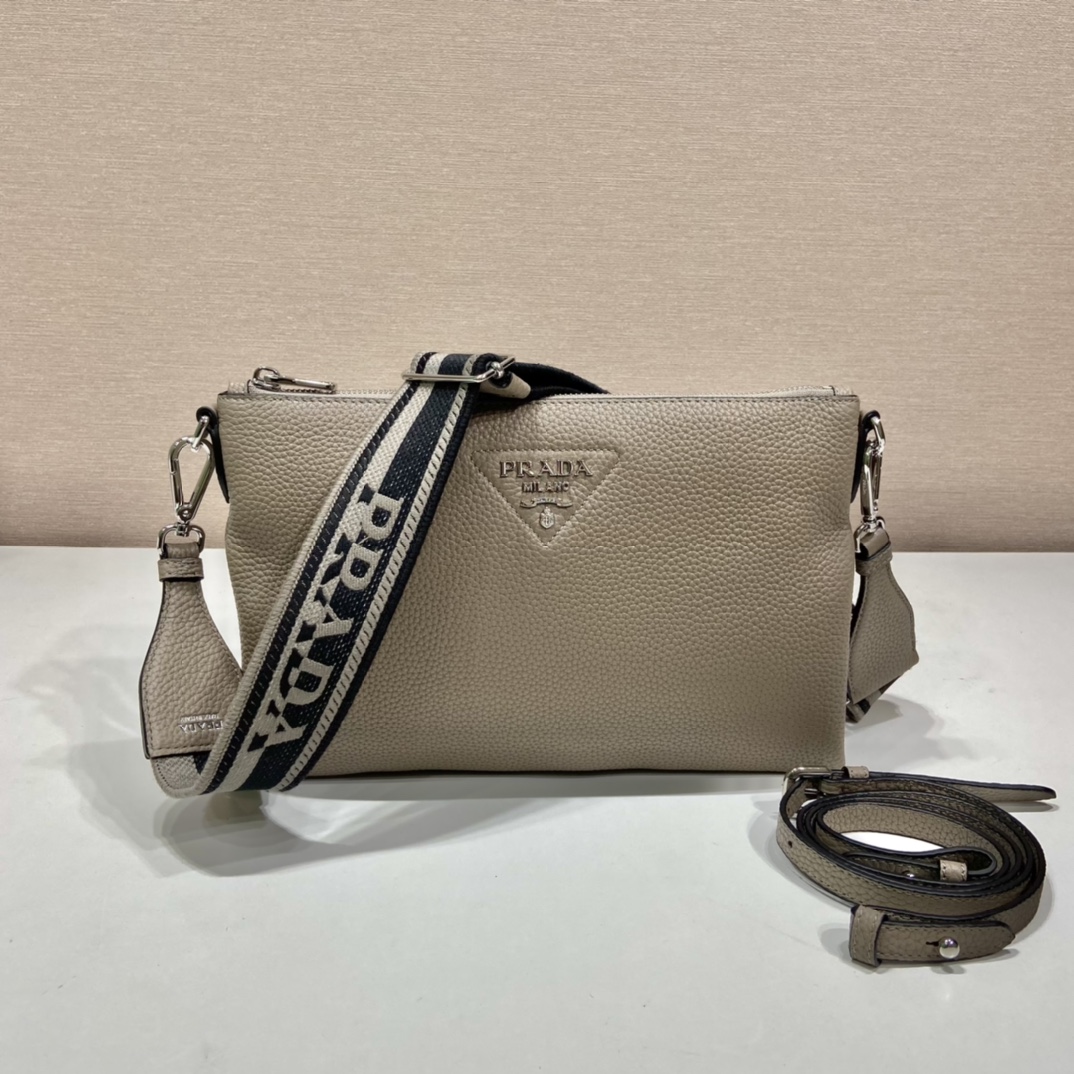 Prada Shoulder Bag Grey For Women, Women’s Bags 11.8in/30cm 1BH050_2DKV_F0572_V_3OM