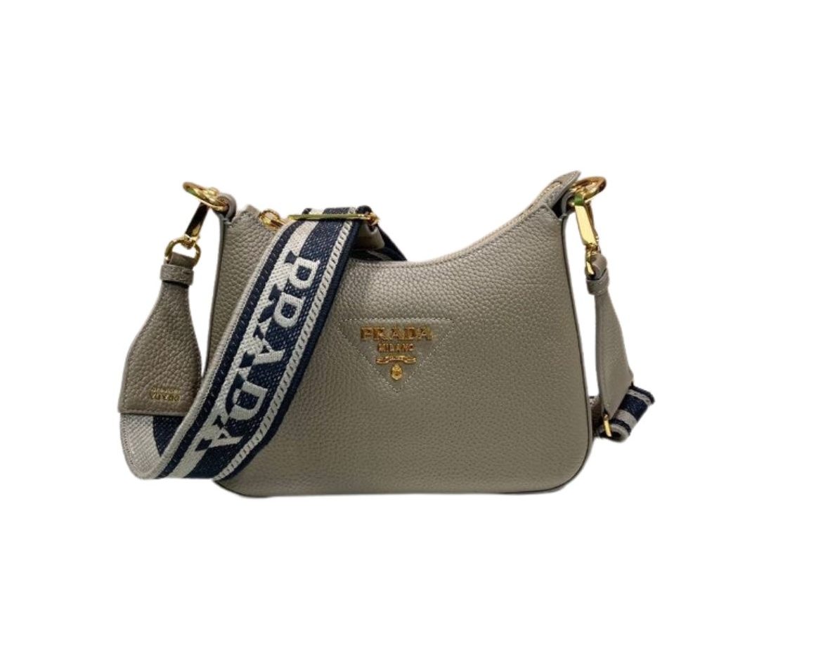 Prada Shoulder Bag In Grey For Women 9.5 in/ 24 cm 1BH193_2DKV_F0JDS_V_3OO