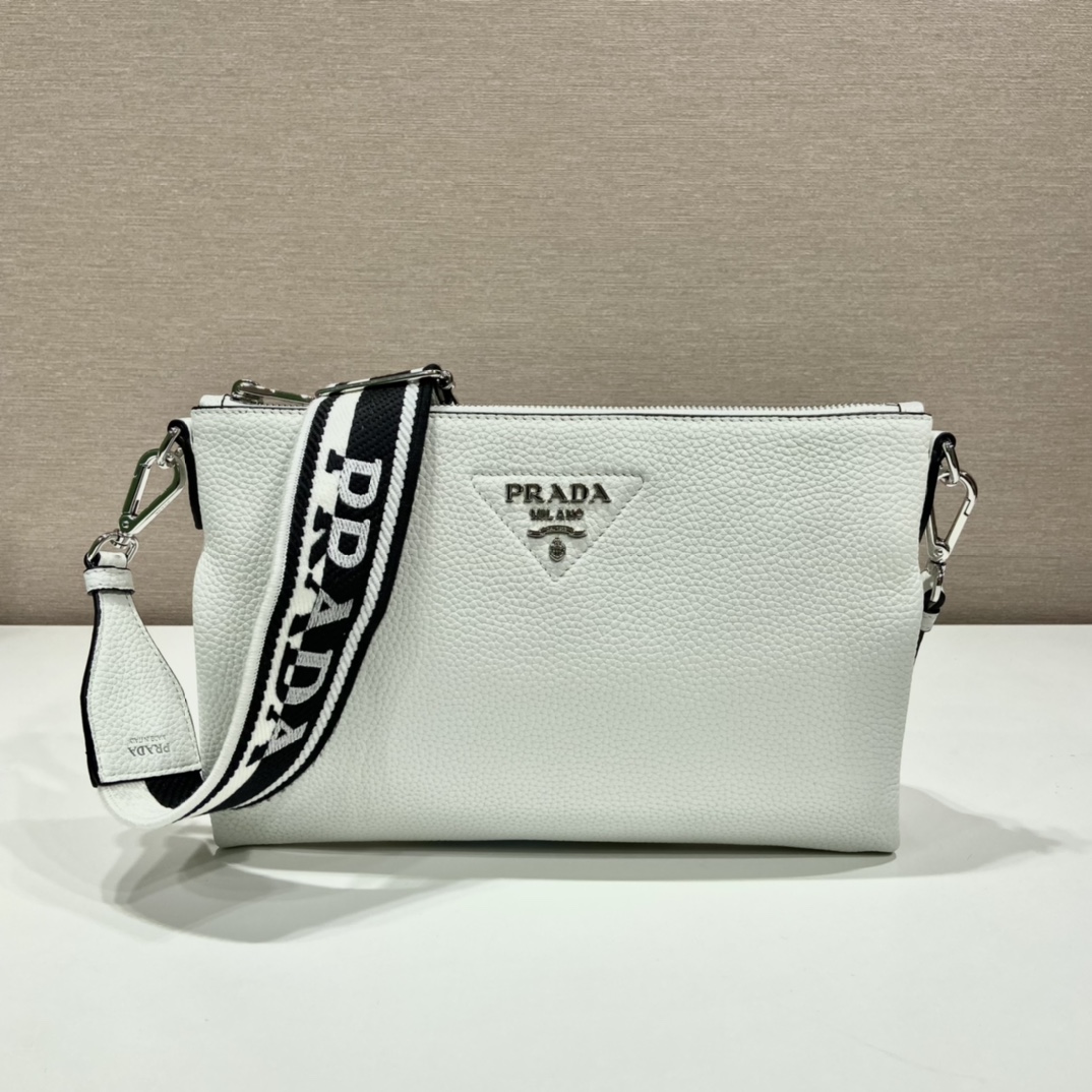 Prada Shoulder Bag White For Women, Women’s Bags 11.8in/30cm 1BH050_2DKV_F0009_V_3OM