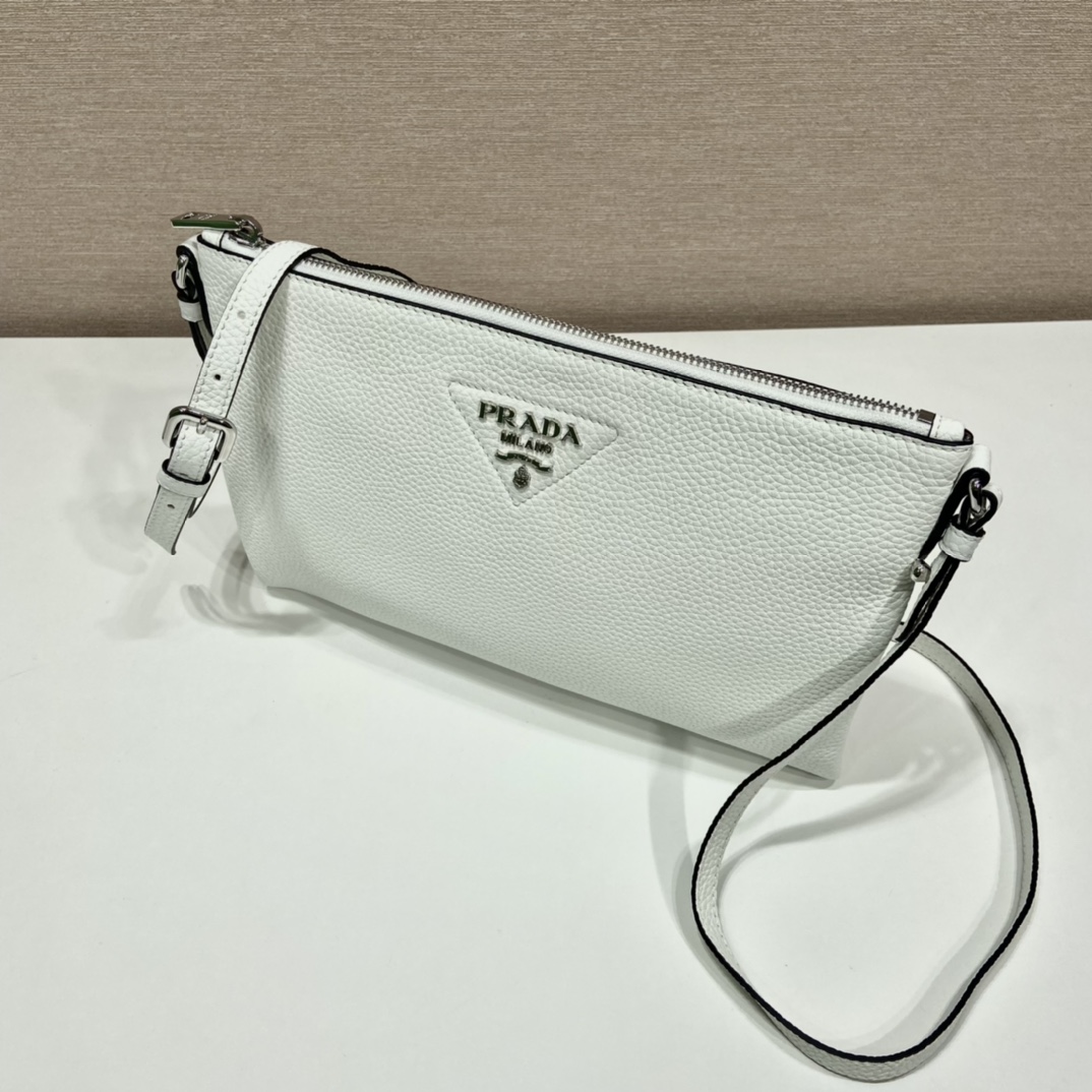 Prada Shoulder Bag White For Women, Women’s Bags 11.8in/30cm 1BH050_2DKV_F0009_V_3OM