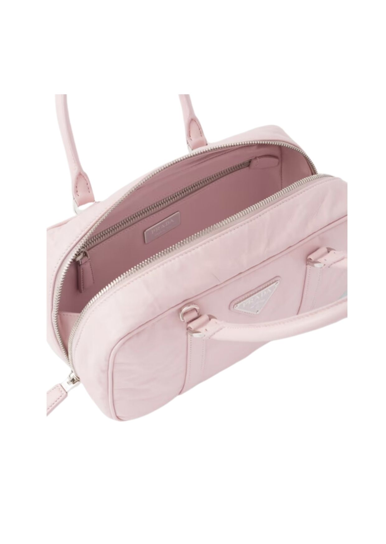 Prada Small Antique Nappa Top Handle Bag Pink For Women 1BB098_UVL_F0E18_V_T2O