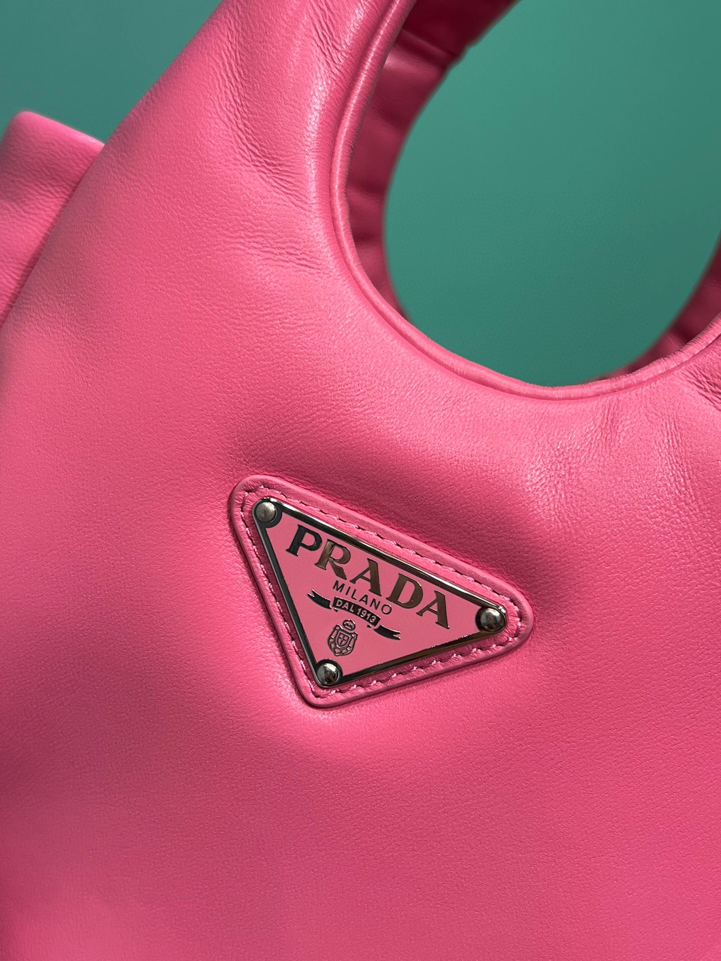 Prada Small Padded Prada Soft Nappa Bag In Pink For Women 7.1 in/ 18 cm