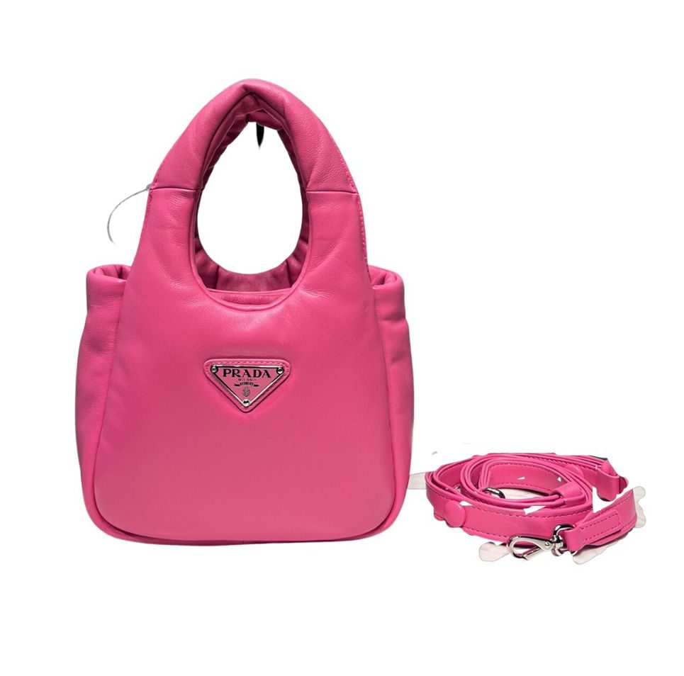 Prada Small Padded Prada Soft Nappa Bag In Pink For Women 7.1 in/ 18 cm