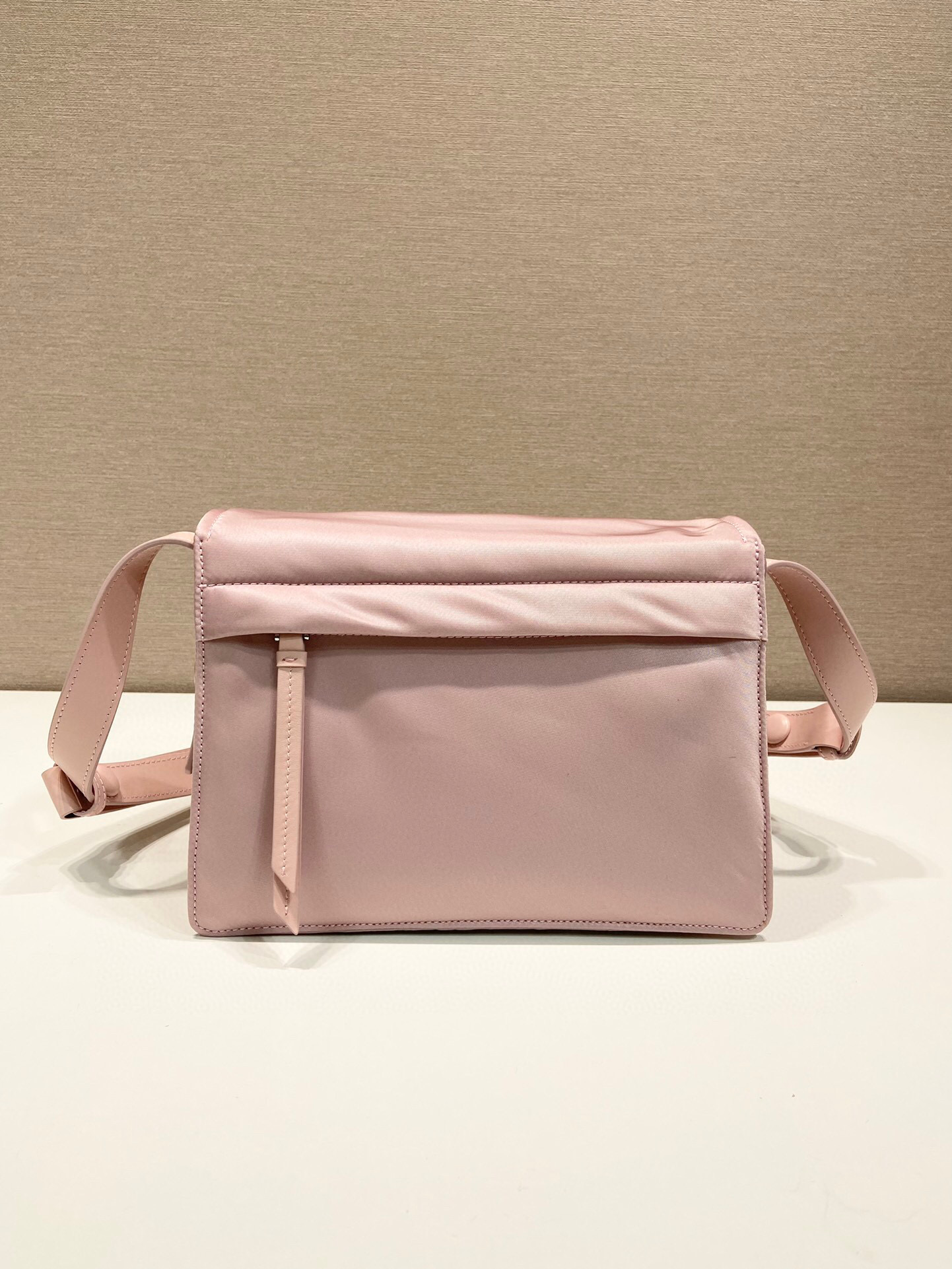 Prada Small Padded Shoulder Bag In Beige/Pink For Women 9.1in/ 23cm 1BD313_RDLN_F0F24_V_OOO