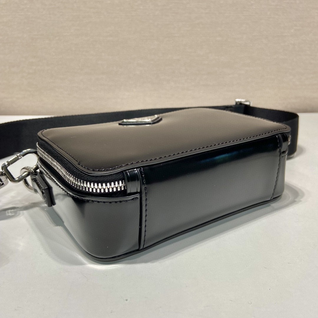 Prada Small Prada Brique Bag Black For Women 7.4 in / 19 cm 2VH070_ZO6_F0002_V_ZMI