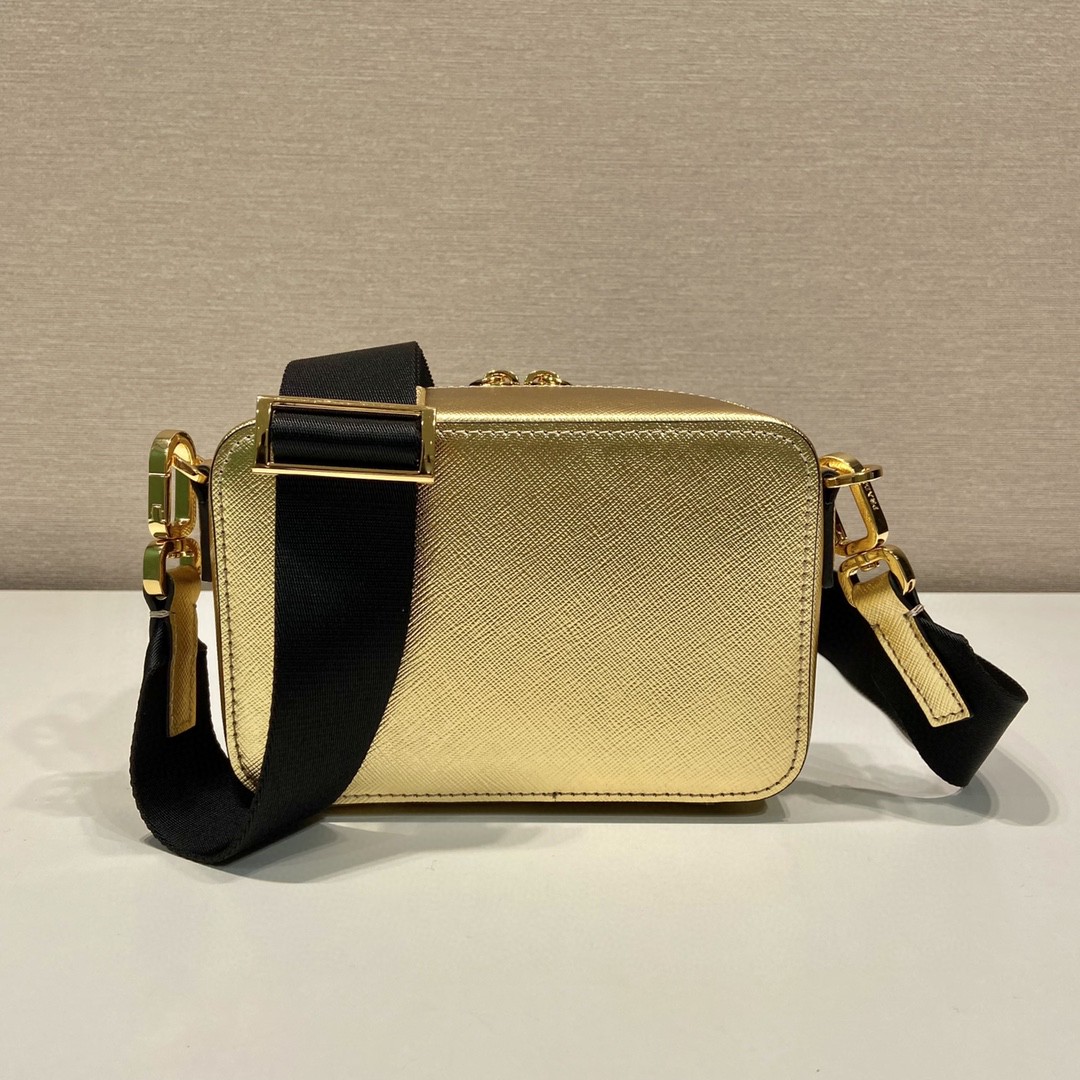 Prada Small Prada Brique Bag Gold Tone For Women 7.4 in / 19 cm