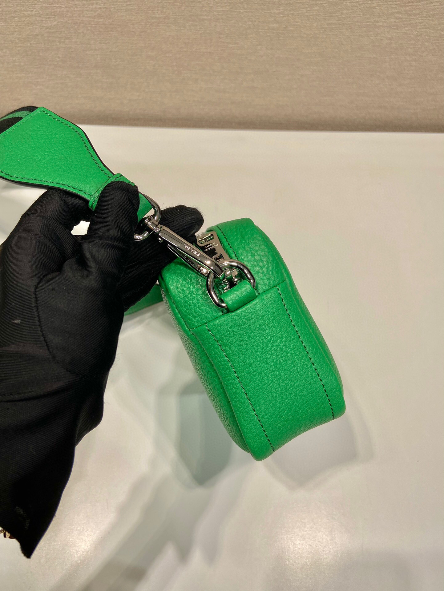Prada Small Shoulder Bag In Green For Women 7.5in/ 19cm 1BH192_2DKV_F0YFM_V_3OO
