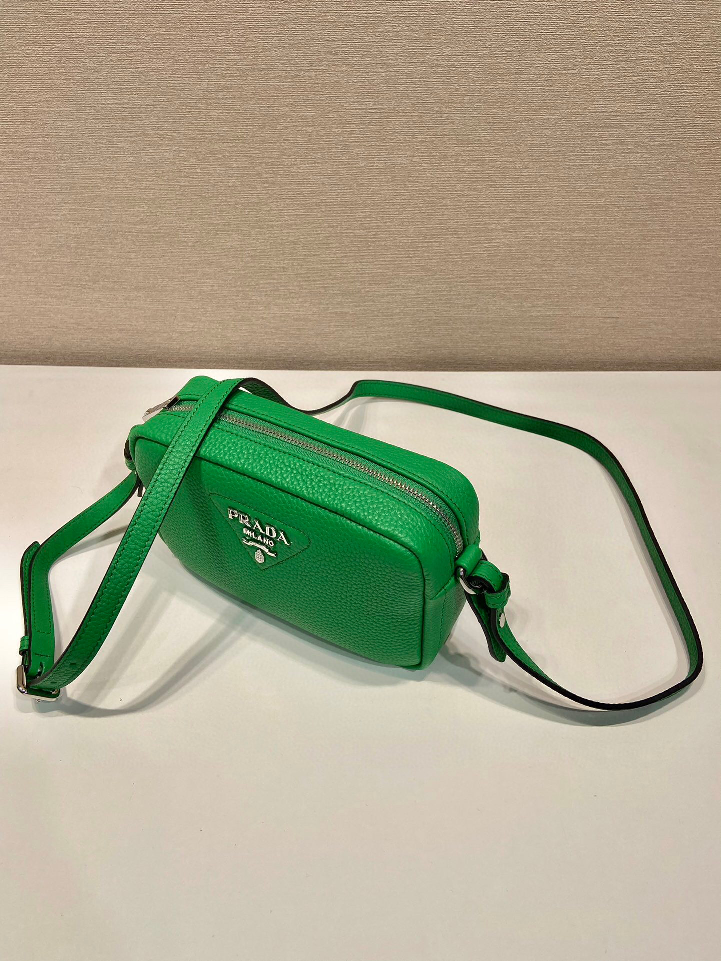 Prada Small Shoulder Bag In Green For Women 7.5in/ 19cm 1BH192_2DKV_F0YFM_V_3OO