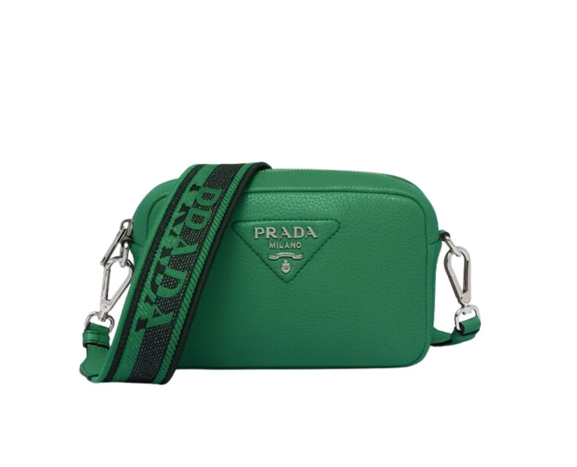 Prada Small Shoulder Bag In Green For Women 7.5in/ 19cm 1BH192_2DKV_F0YFM_V_3OO
