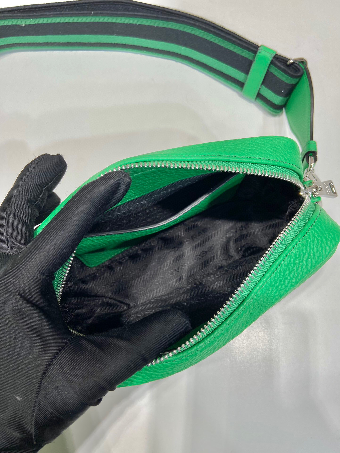Prada Small Shoulder Bag In Green For Women 7.5in/ 19cm 1BH192_2DKV_F0YFM_V_3OO