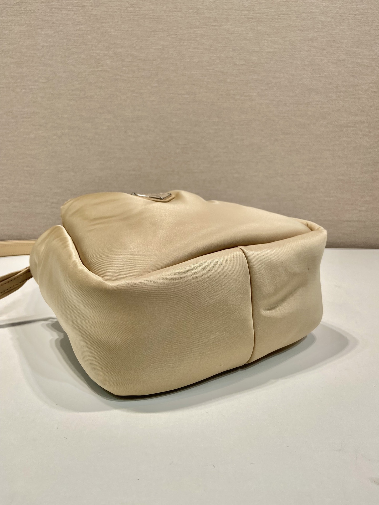 Prada Soft Padded Re-Nylon Mini-Bag White/Pink/Beige For Women 7.1in/18cm 1BA359_RCCJ_F0009_V_OVM