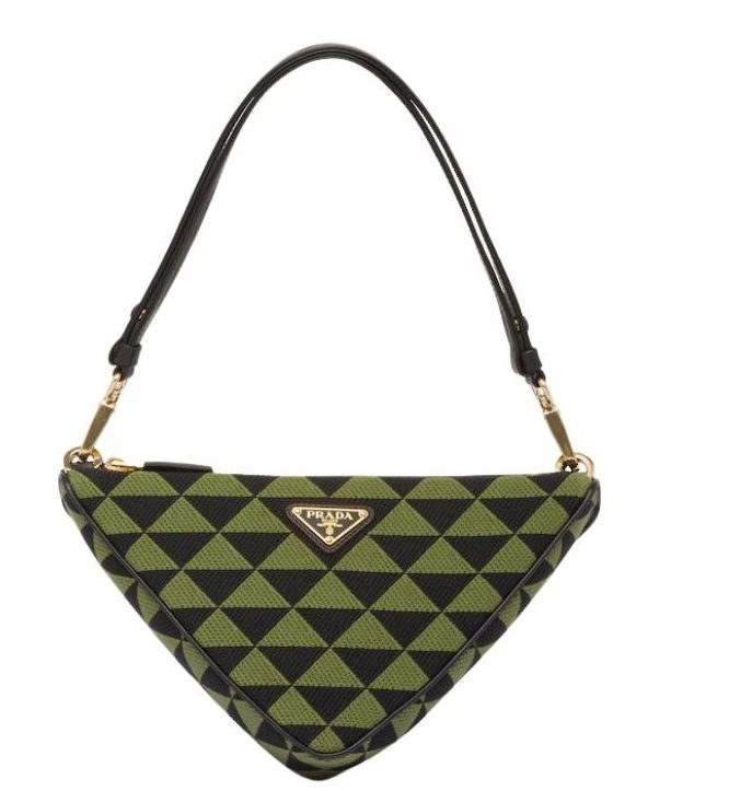 Prada Symbole Fabric Mini Bag Green/Grey For Women 11 in / 28 cm 1BC176_2FPN_F0G5R_V_OOO