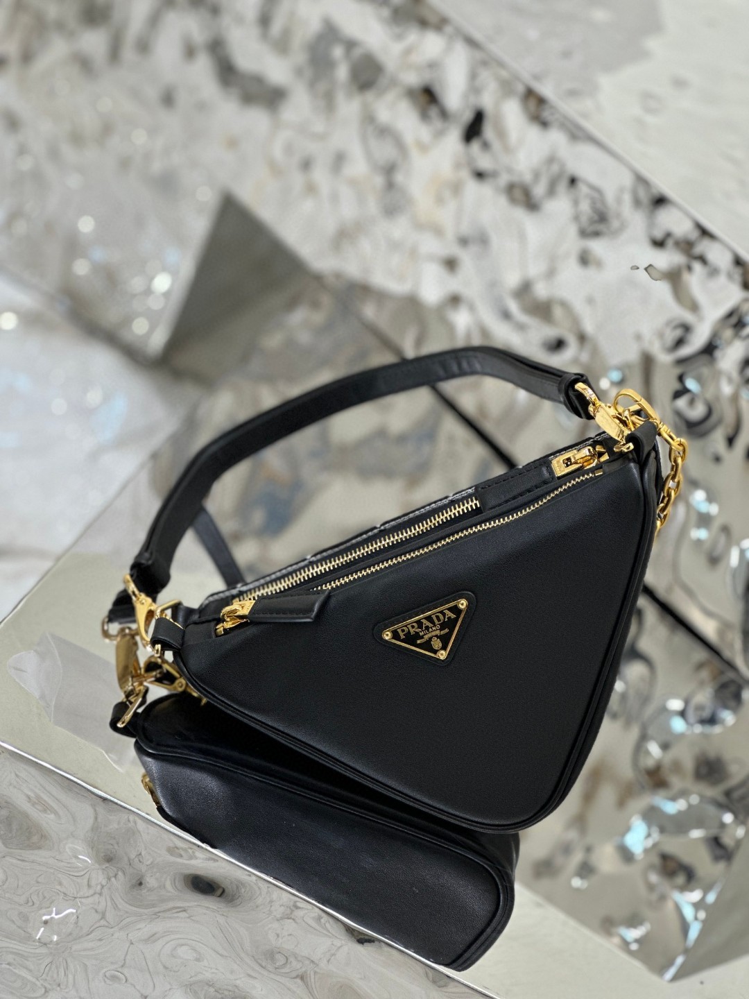 Prada Symbole Fabric Mini Bag Green/Grey For Women 11 in / 28 cm 1BC176_2FPN_F0G5R_V_OOO